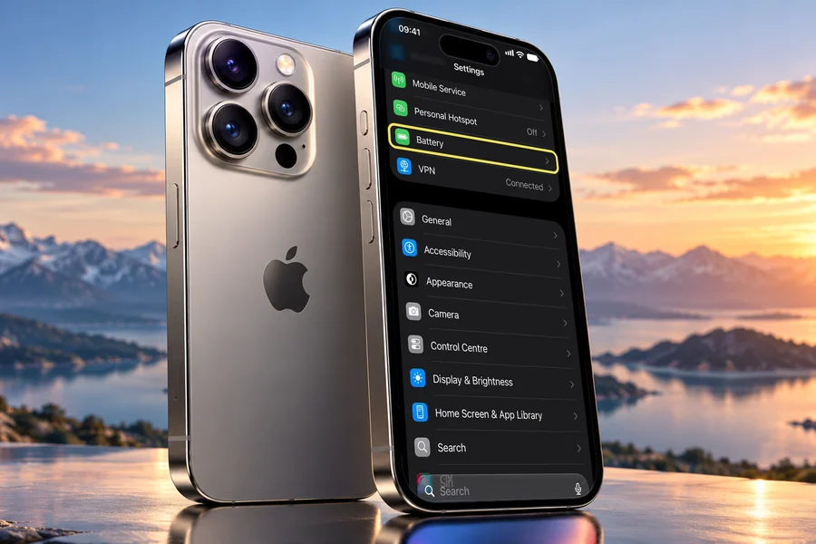 iPhone: our real screenshot on an illustrated device