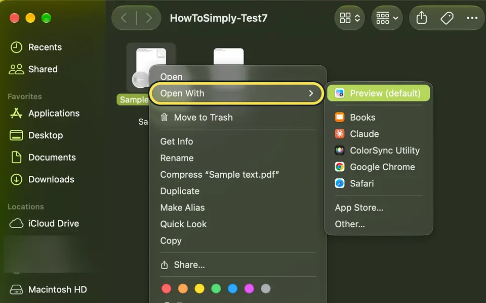 Screenshot from the guide: How to change which app opens a file type on a Mac