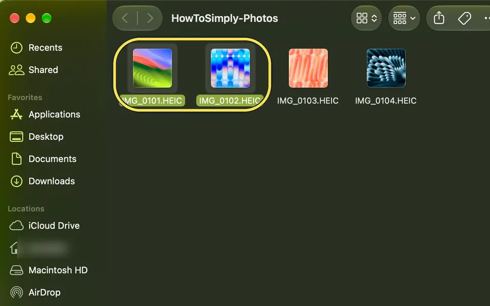 Screenshot from the guide: How to convert HEIC photos to JPG on a Mac