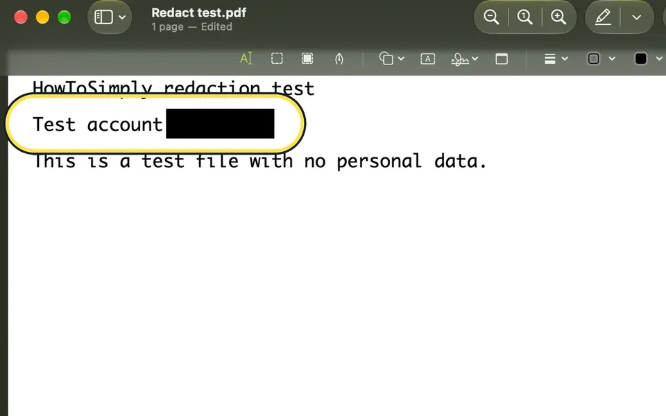 Screenshot from the guide: How to redact a PDF properly on a Mac (a black box is not enough)