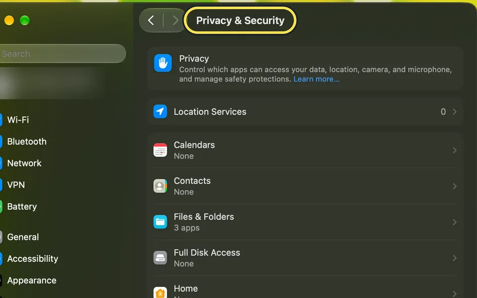 Screenshot from the guide: How to turn on FileVault on a Mac