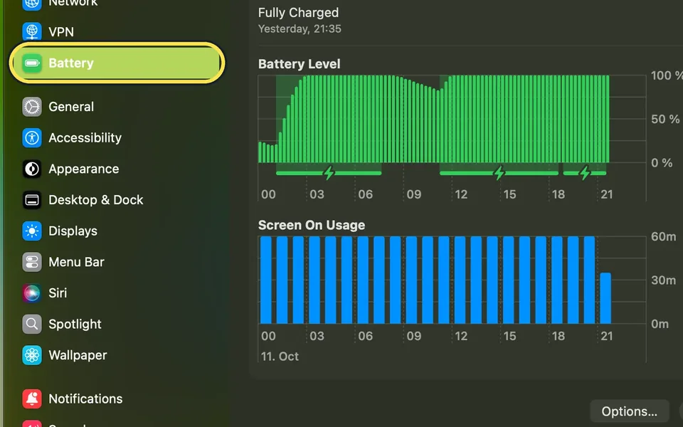 Screenshot from the guide: How to use Low Power Mode on a Mac