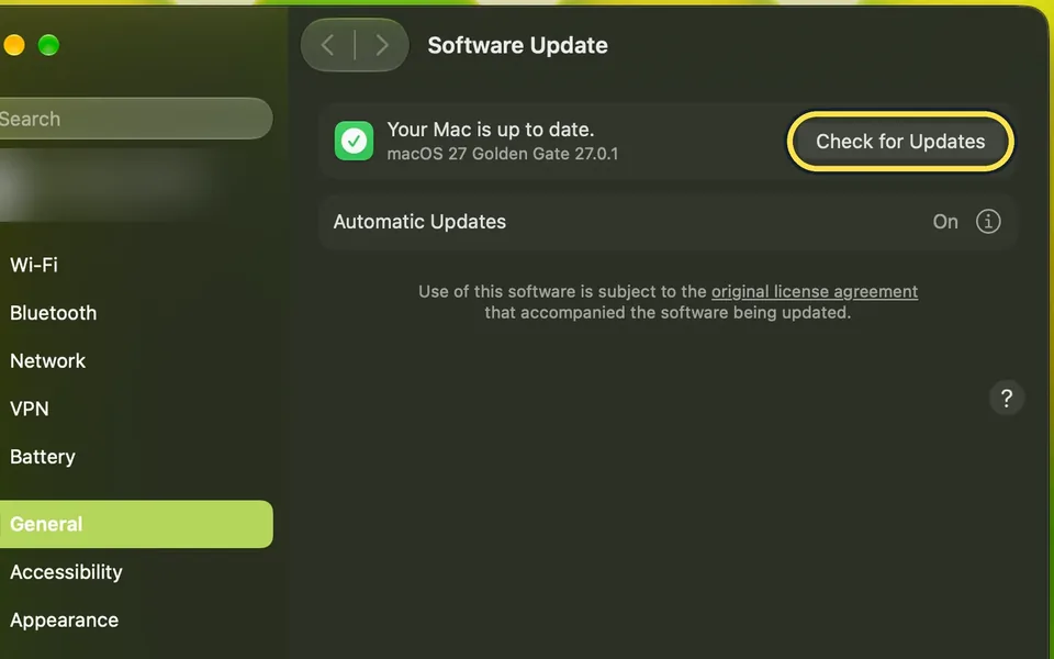 Screenshot from the guide: Mac camera not working? 6 fixes to try