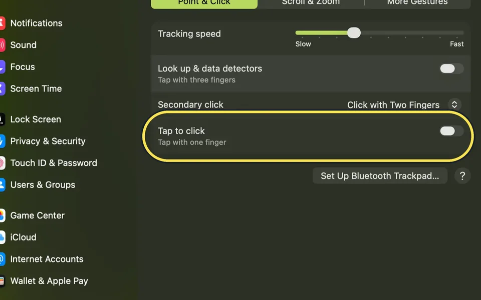 Screenshot from the guide: Mac trackpad gestures: the full list and how to change them