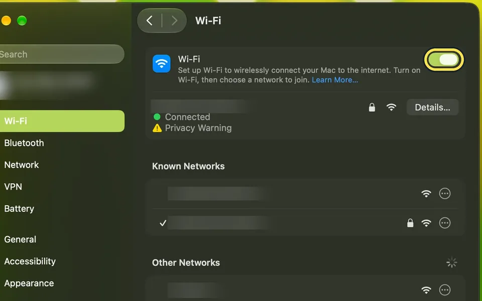 Screenshot from the guide: Mac won't connect to Wi-Fi? 5 fixes that work