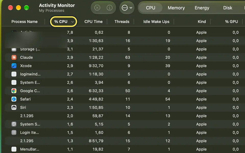 Screenshot from the guide: MacBook getting hot? 4 things to check