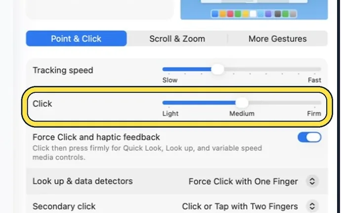 Screenshot from the guide: How to change the trackpad speed on a Mac