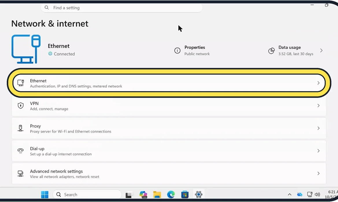 Screenshot from the guide: How to find your IP address on Windows 11