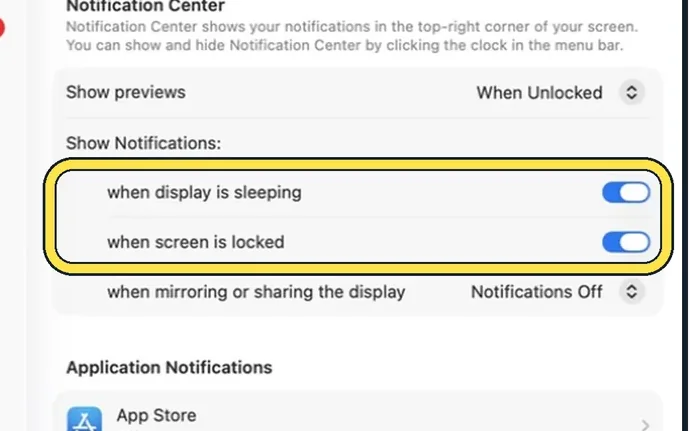 Screenshot from the guide: How to hide notification previews on a Mac