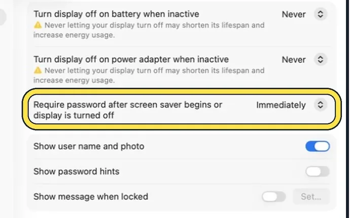Screenshot from the guide: How to lock the screen on a Mac