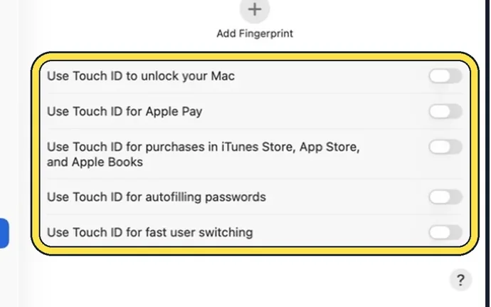 Screenshot from the guide: How to set up Touch ID on a Mac