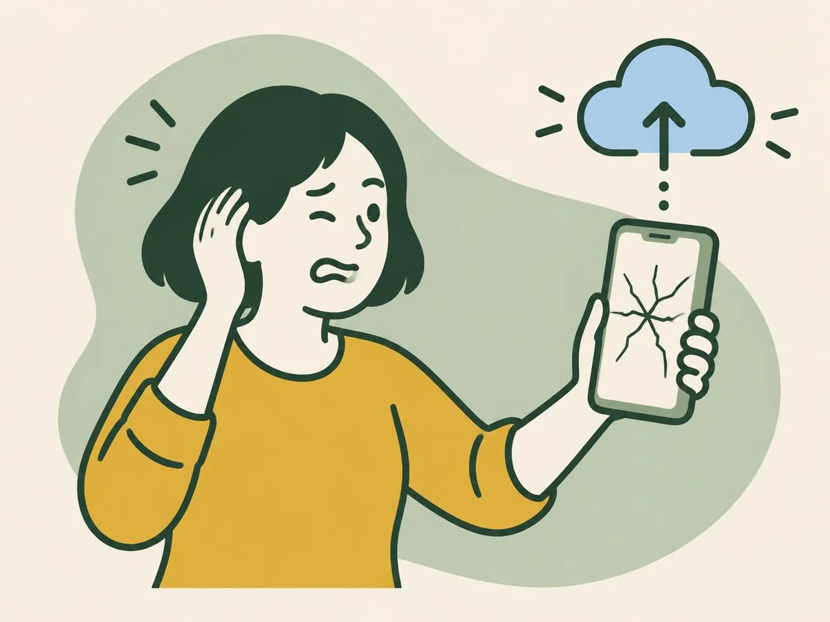Illustration for the quiz: Crack! Your first moves with a broken screen