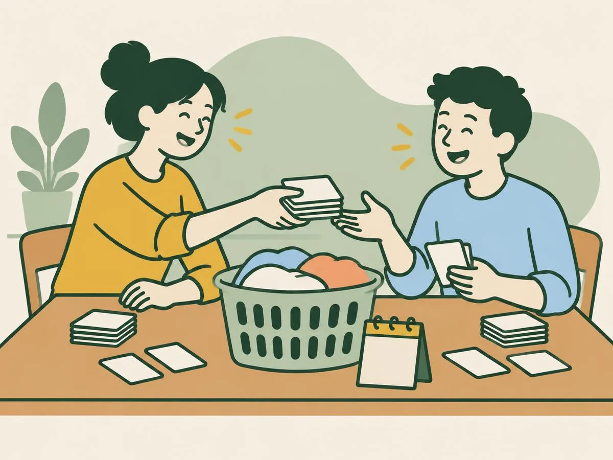 Illustration for the quiz: Who does the hidden housework?