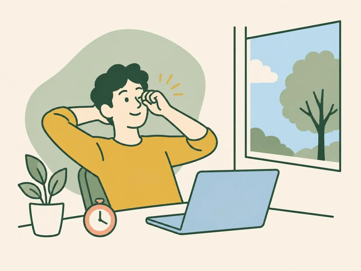 Illustration for the quiz: Tired eyes? The screen habits quiz