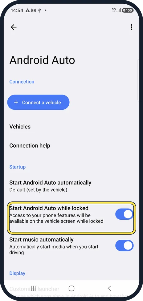Android screenshot: Allow it while locked