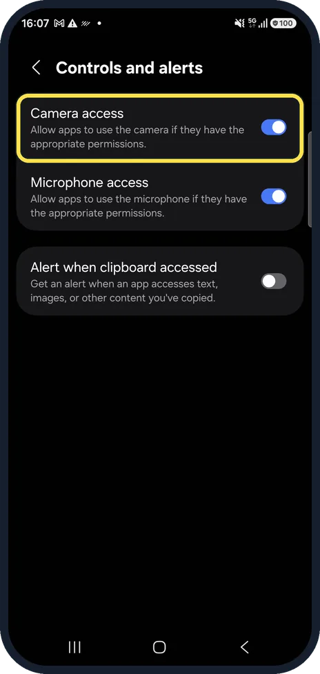 Screenshot from the guide: "Camera failed" on a Samsung Galaxy? 6 fixes