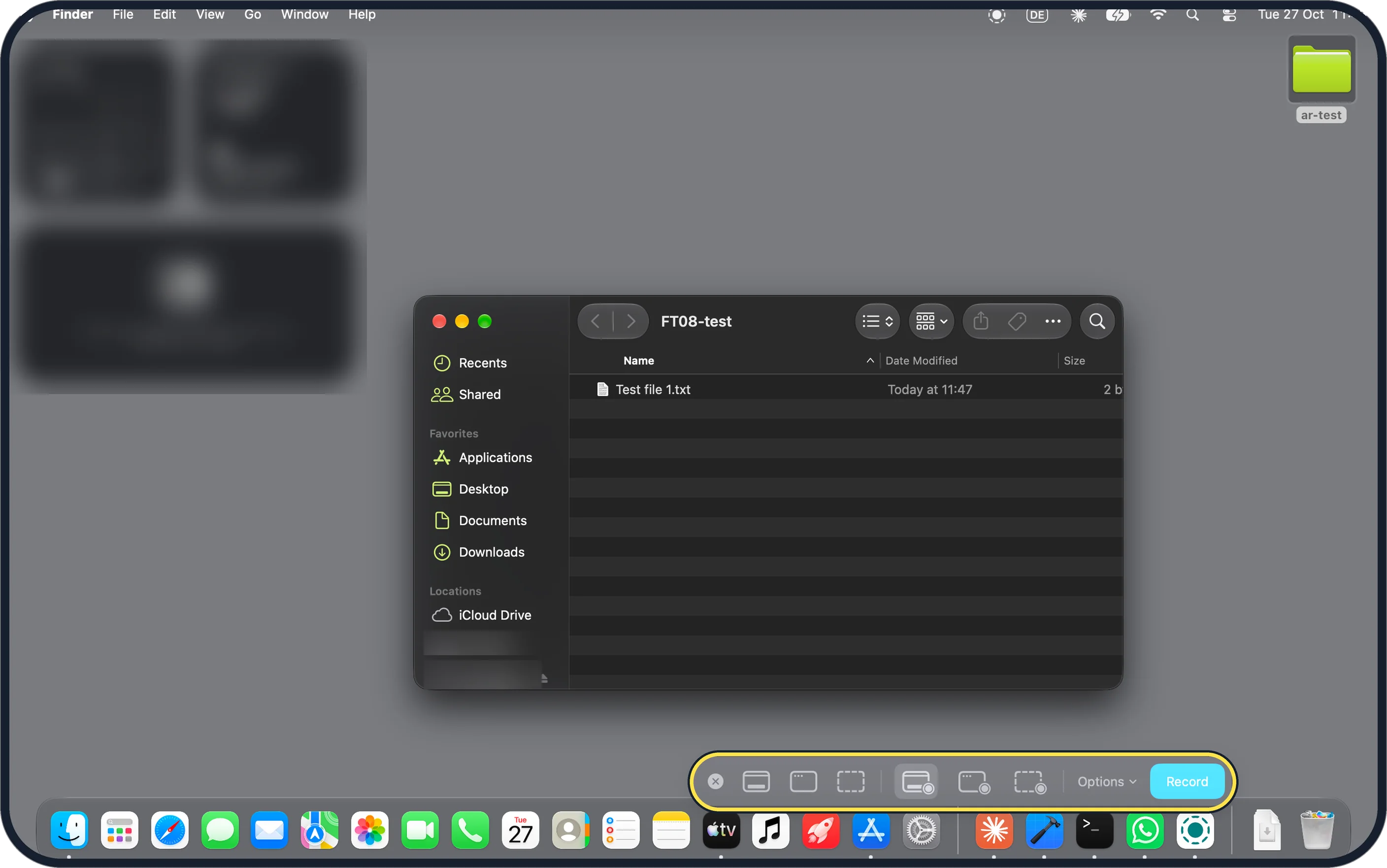 Mac screenshot: Print Screen: Shift-Command-5