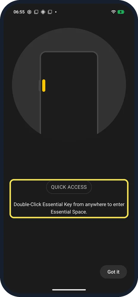 Android screenshot: See where the key is