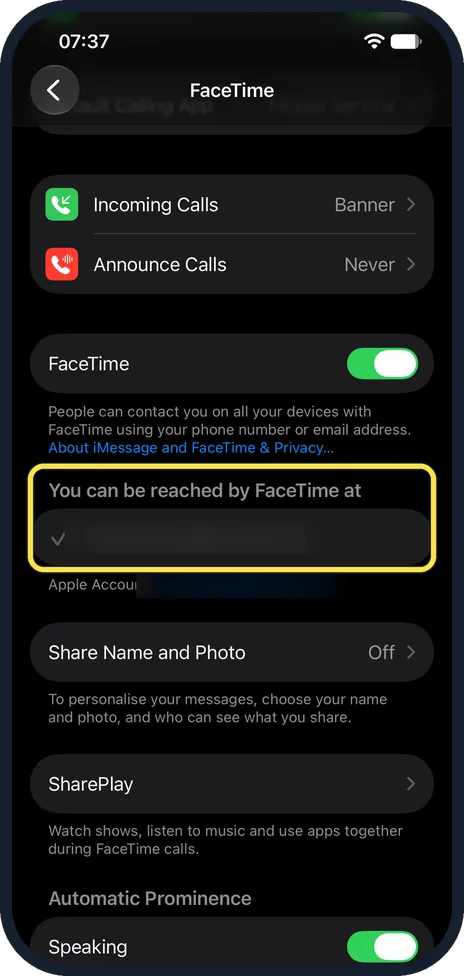 iPhone screen: Choose the right number or address