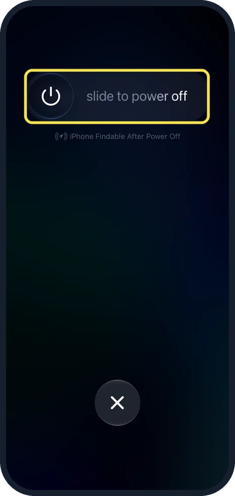 iPhone screen: Restart the iPhone