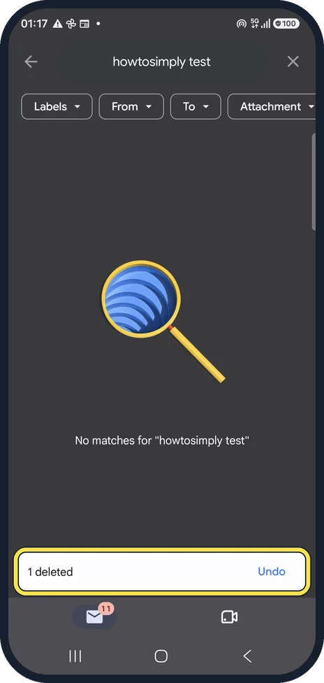 Android screenshot: Delete what you do not need