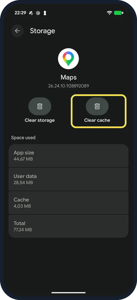 Android screenshot: Check the result