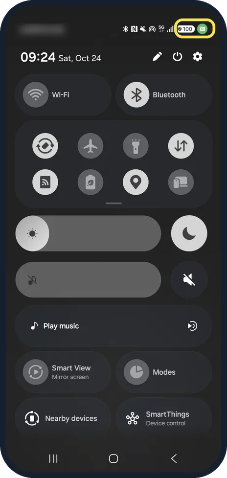 Android screenshot: See which app is using it