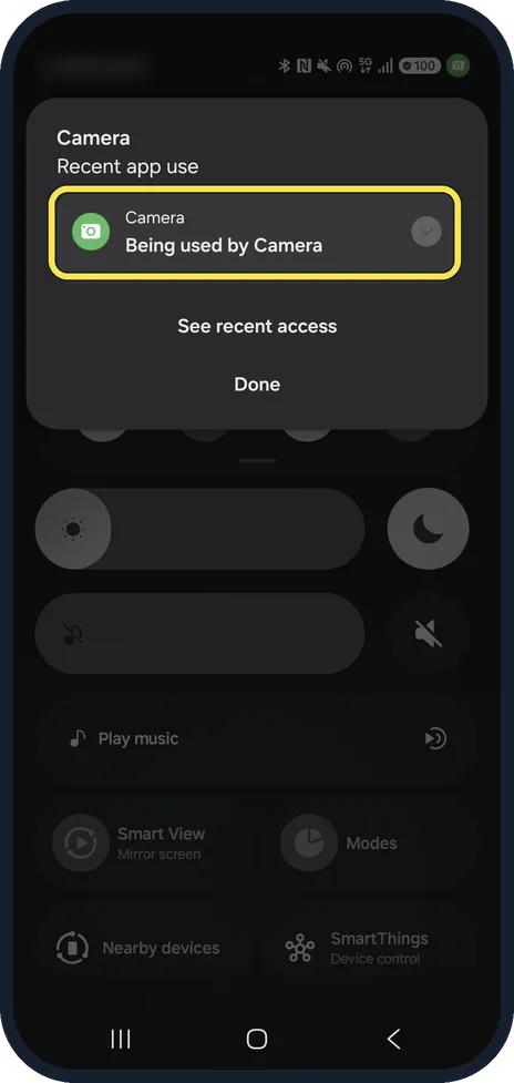 Android screenshot: Read the app name