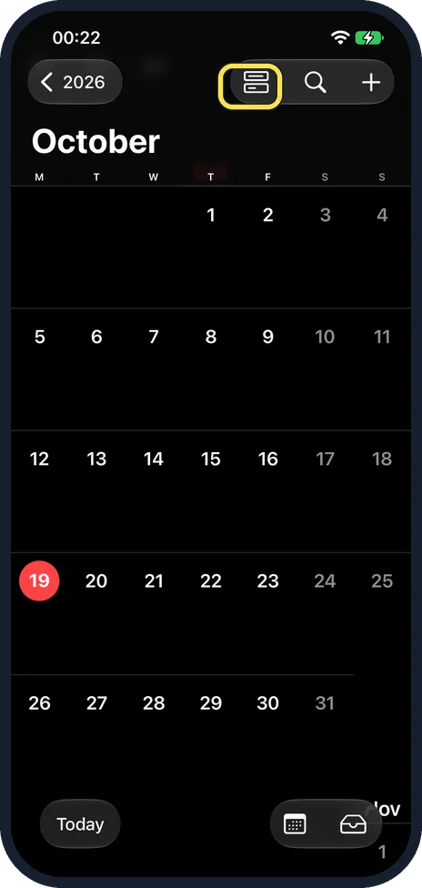 Screenshot from the guide: How to add a holiday calendar on an iPhone (iOS 27)