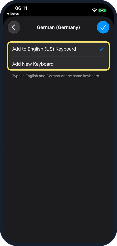iPhone screen: Choose how to add it