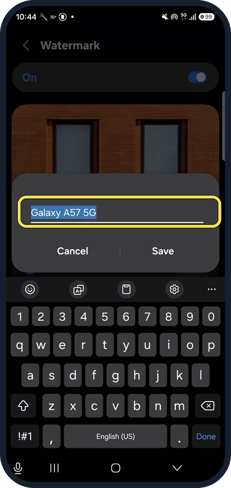 Android screenshot: Choose what it shows