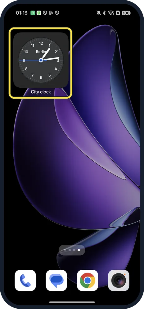 Screenshot from the guide: How to add a widget on an OPPO phone (ColorOS 16)