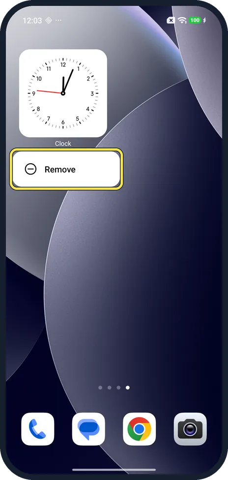 Android screenshot: Remove it