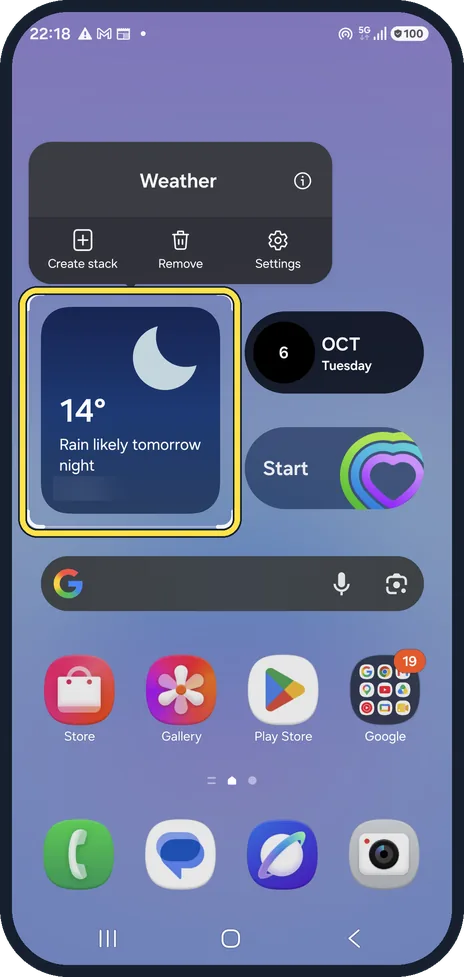 Android screenshot: Resize it