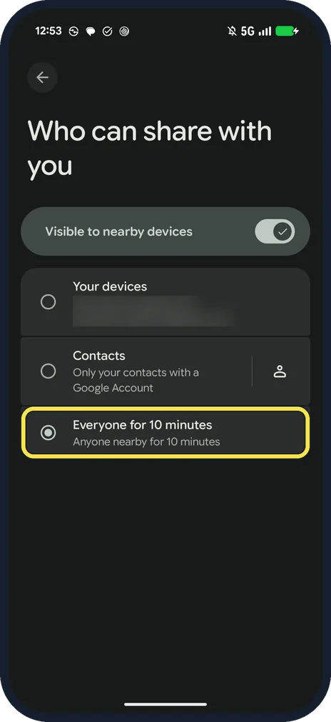 Android screenshot: Pick Everyone for 10 minutes