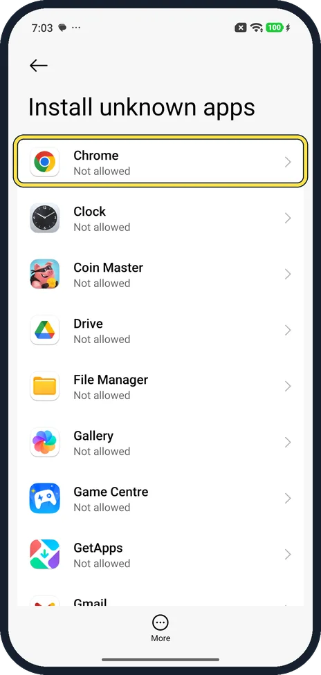 Android screenshot: Pick the app you download with