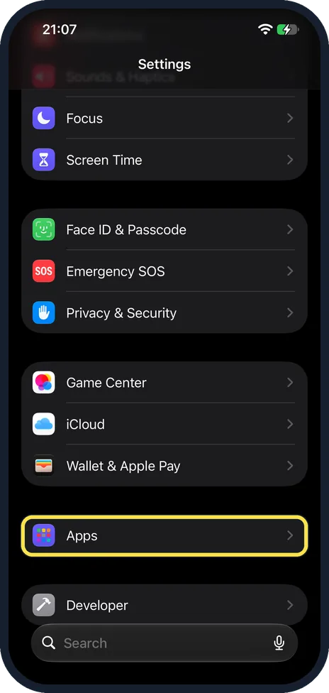 Screenshot from the guide: How to avoid tolls and highways in Apple Maps on an iPhone