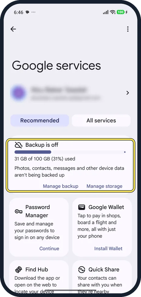 Screenshot from the guide: How to back up a Xiaomi phone (HyperOS 3)