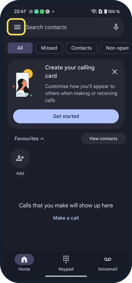 Screenshot from the guide: How to block a number on a OnePlus (OxygenOS 16)