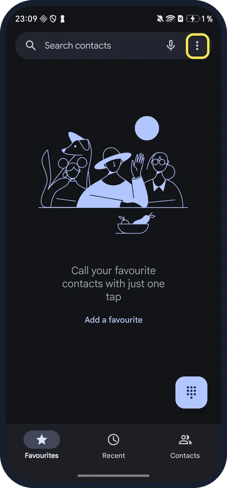 Screenshot from the guide: How to block a number on an HONOR phone (Google Phone app)