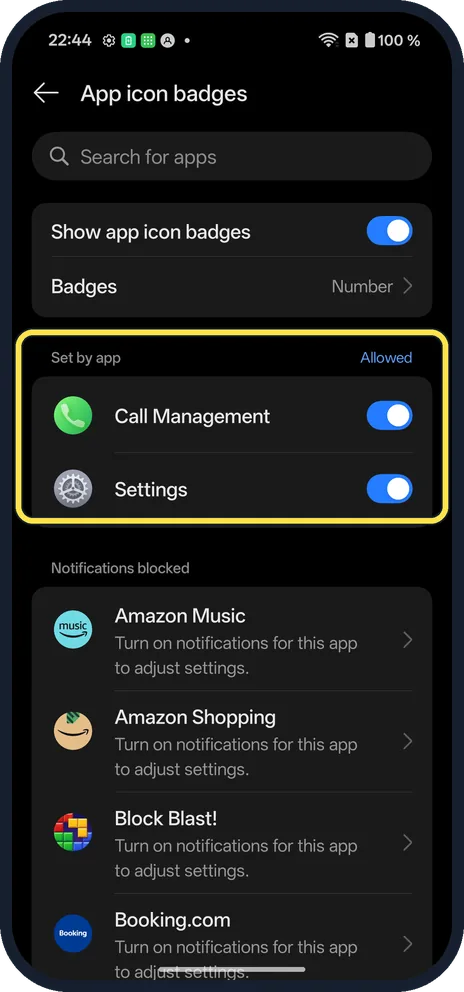Android screenshot: Switch off one app