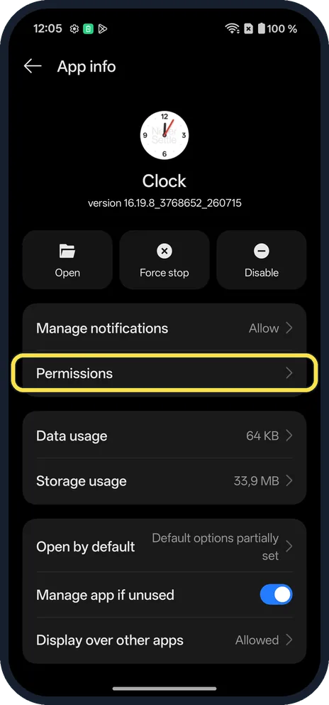 Android screenshot: Or open one app