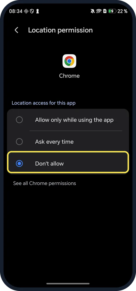 Screenshot from the guide: How to change app permissions on an HONOR phone (Permission manager)