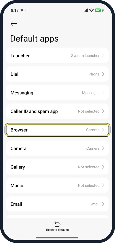 Android screenshot: Pick what to change