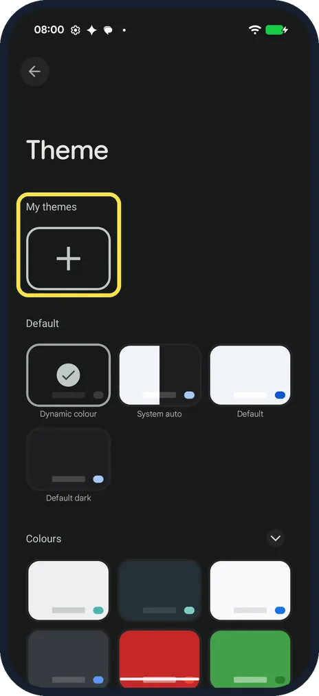 Android screenshot: Or make your own