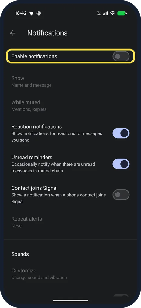 Android screenshot: Check what changed