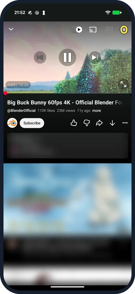 Screenshot from the guide: How to change playback speed in YouTube on Android