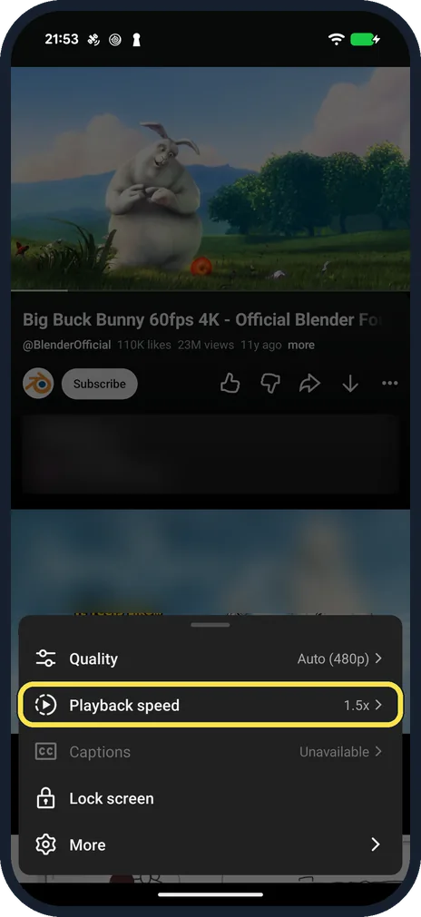 Android screenshot: Close the sheet