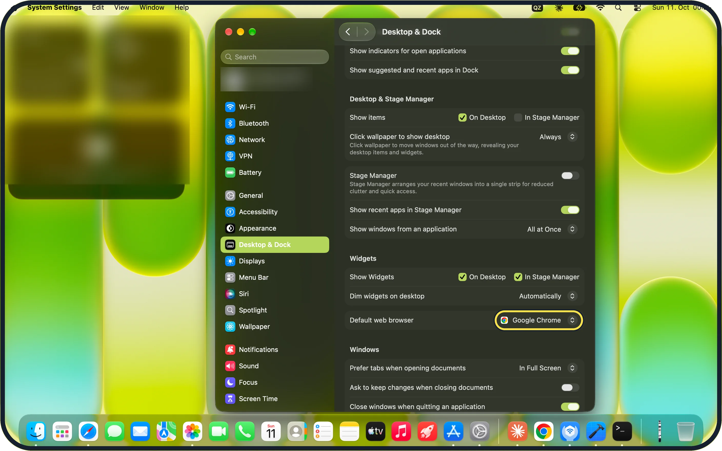 Mac screenshot: Check the row