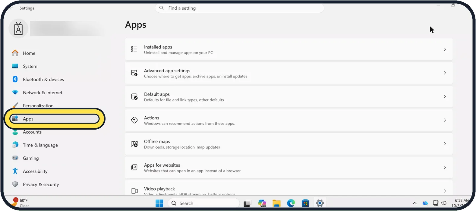 Screenshot from the guide: How to change the default browser on Windows 11